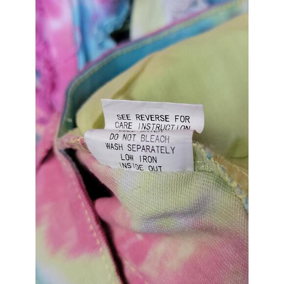 HOT & DELICIOUS   Rainbow  Size Blue Multi Destroyed Jeans NWT #Z - Picture 7 of 10